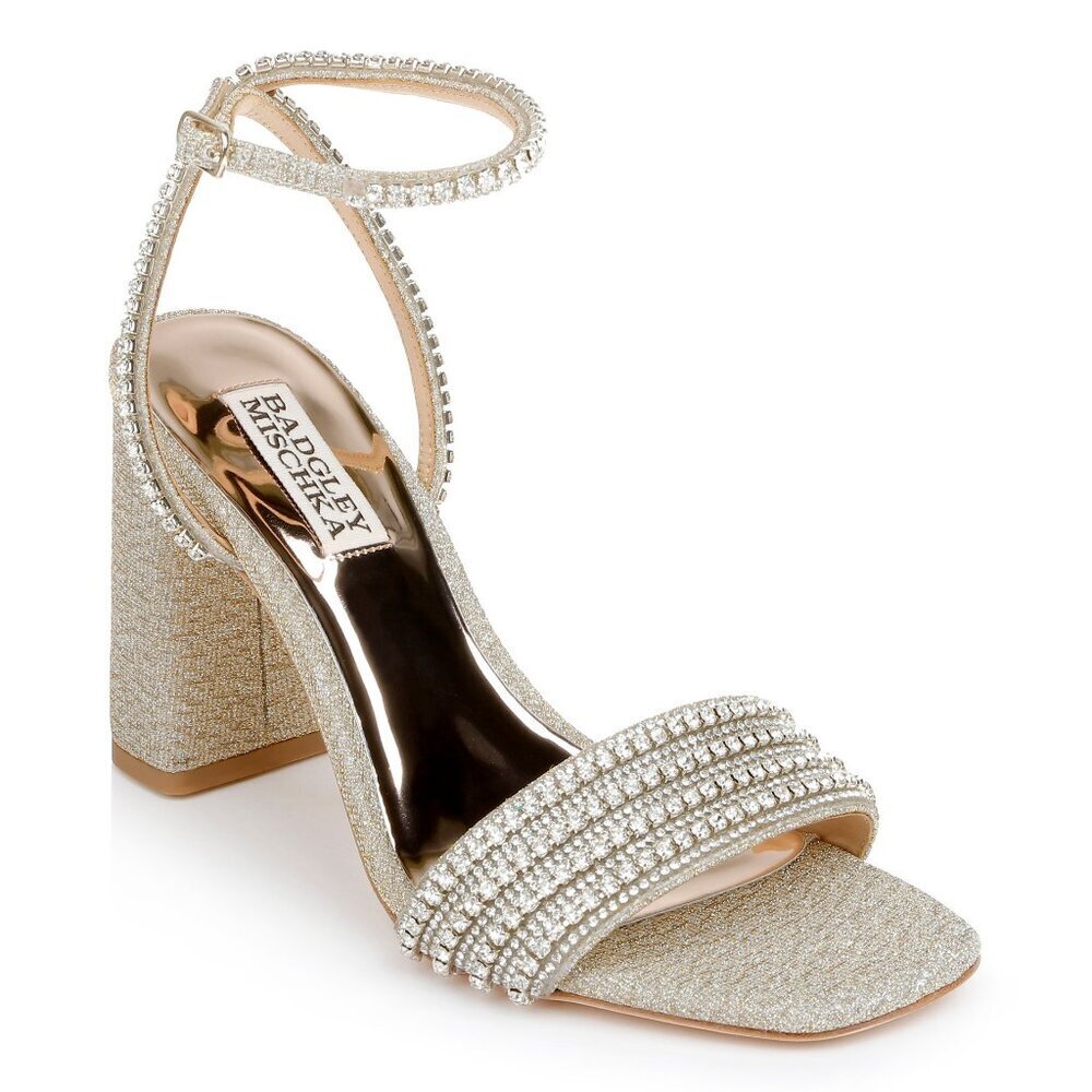 New Badgley Mischka Becca Strappy Block Heel